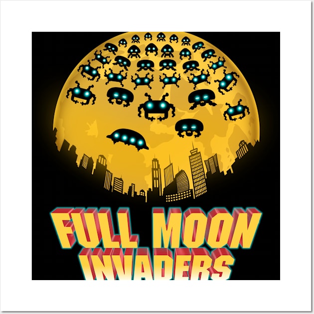 Full Moon Invaders Wall Art by Pigeon585